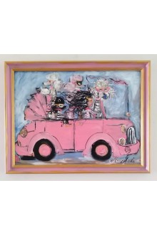  POODLES IN CARS SERIES BY MARIA SMIRLIS